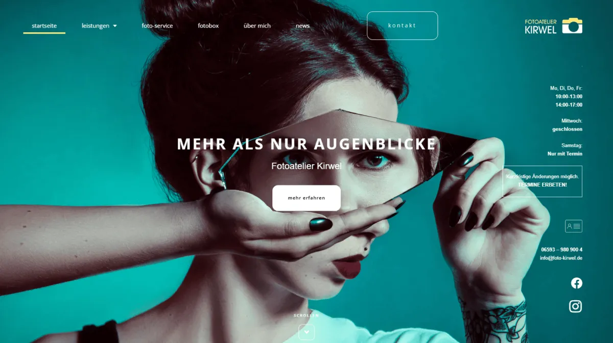 Startseite von foto-kirwel.de